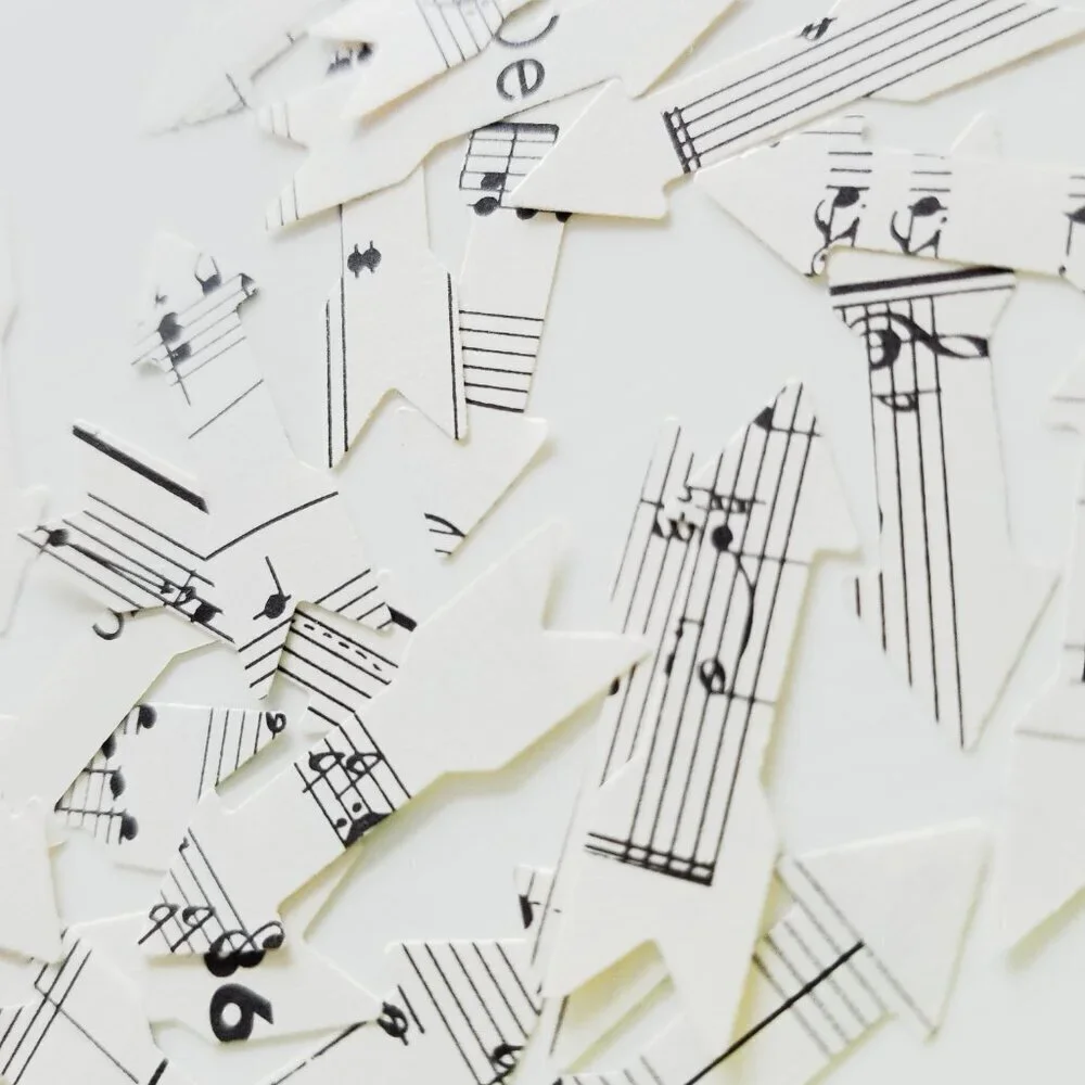 Vintage Sheet Music | Confetti Arrows | 400 Pieces